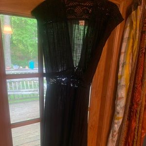 Black swim suit cover up